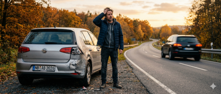 Was sie bei einem Unfall mit Fahrerflucht tun müssen.