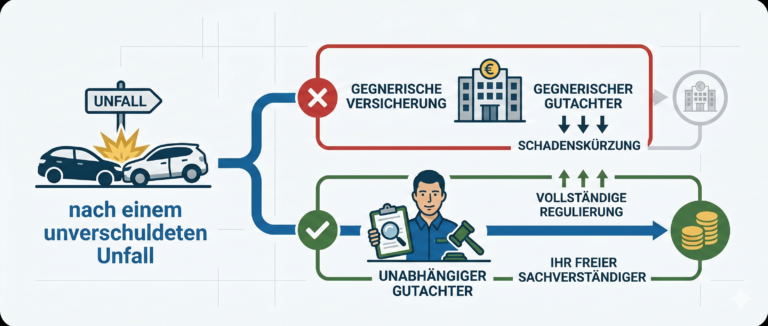 Es gibt viele Fragen nach einem unverschuldeten Unfall